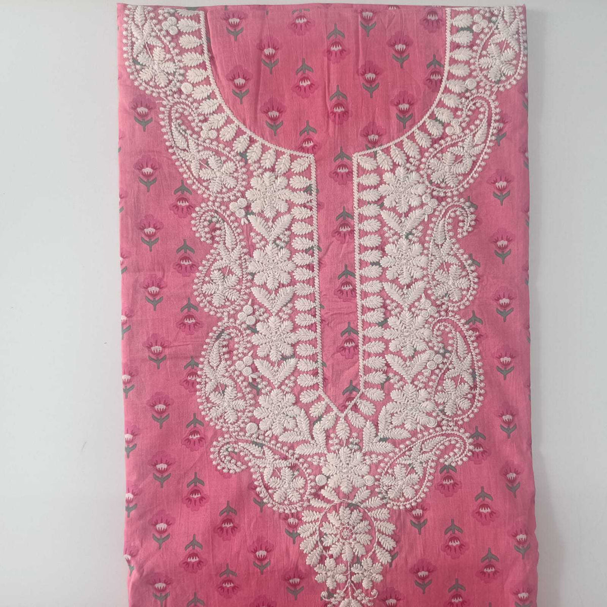 PINK - JAIPUR COTTON - 3 PC SUIT SET - TOP,BOTTOM & DUPATTA