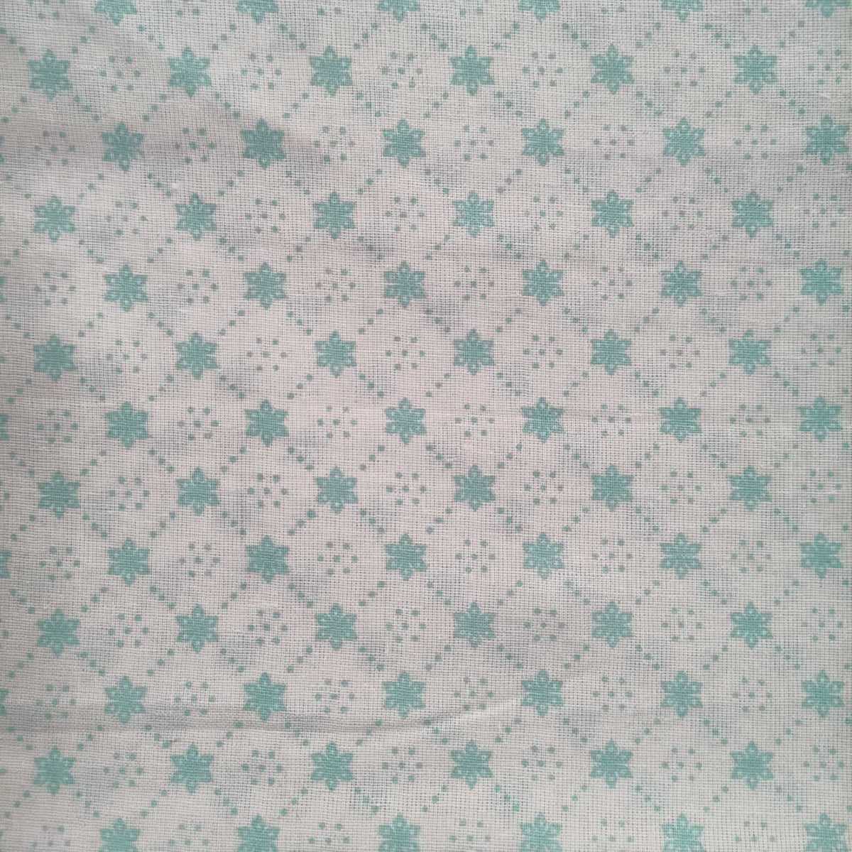 SEA BLUE - JAIPUR COTTON - 3 PC SUIT SET - TOP,BOTTOM & DUPATTA