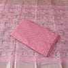 PINK CHANDERI PRINTED SUIT WITH ORGANZA DUPATTA