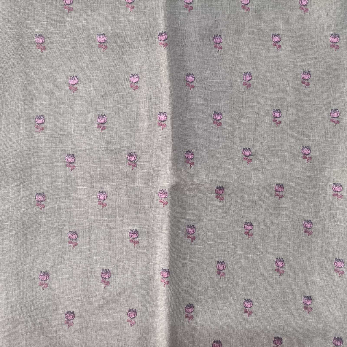 GREY BIEGE- PREMIUM LINEN EMBROIDERED SUIT SET