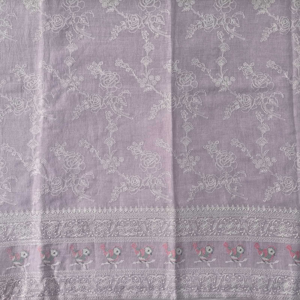 LAVENDER - PREMIUM LINEN EMBROIDERED SUIT SET