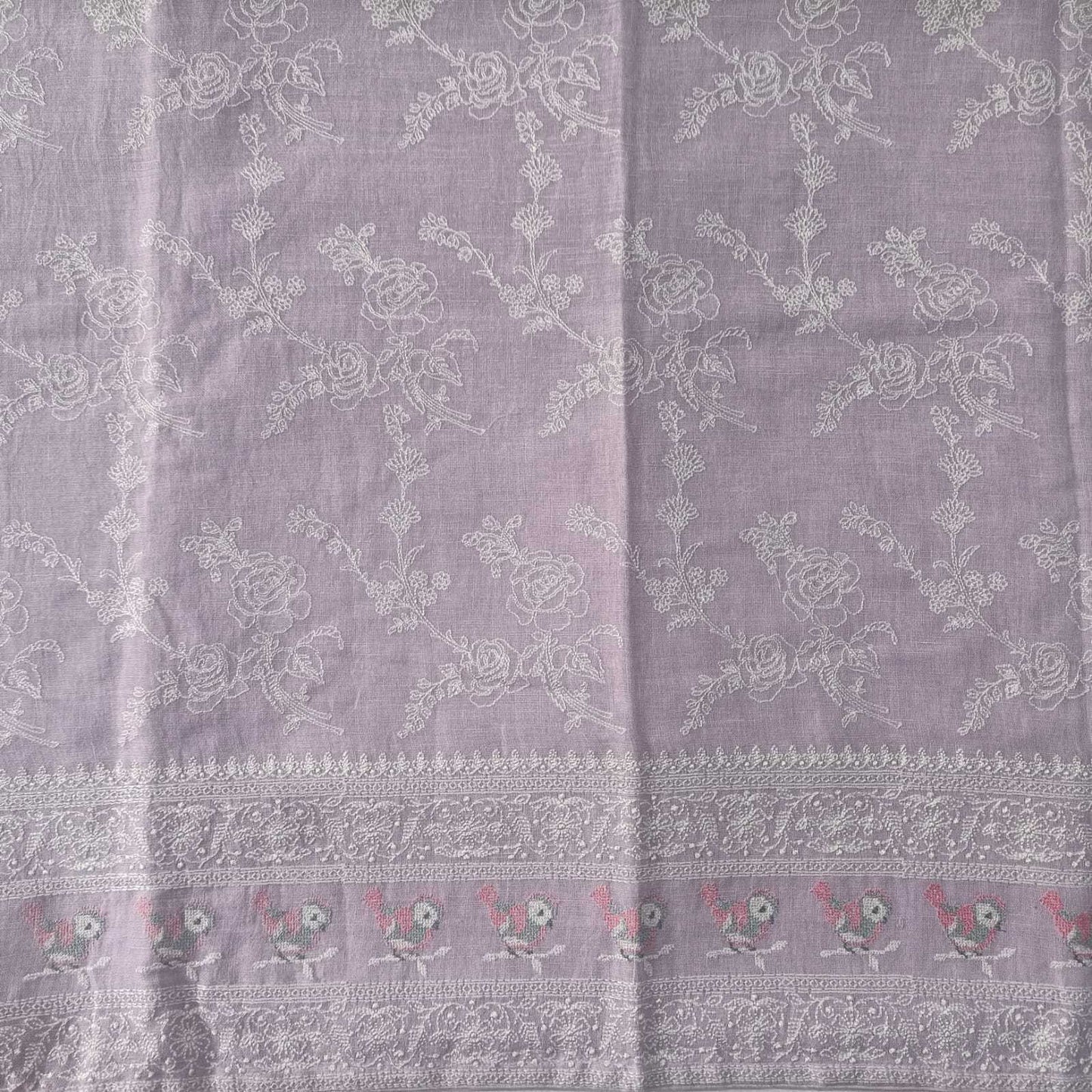 LAVENDER - PREMIUM LINEN EMBROIDERED SUIT SET