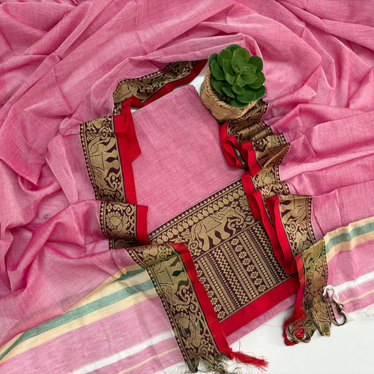 PINK - NARAYANPET COTTON SUIT SET