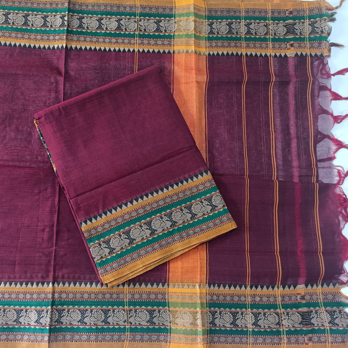 MAROON - DHARWAD COTTON SUIT SET