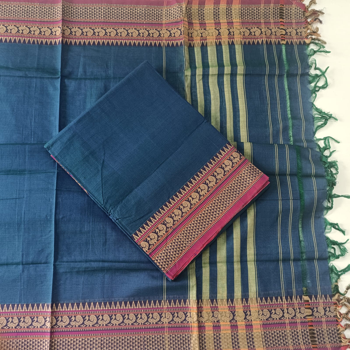 PEACOCK BLUE - DHARWAD COTTON SUIT SET