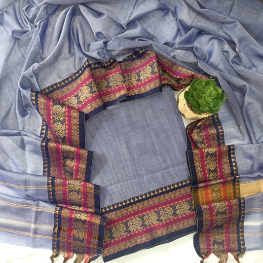 STEEL BLUE - DHARWAD COTTON SUIT SET