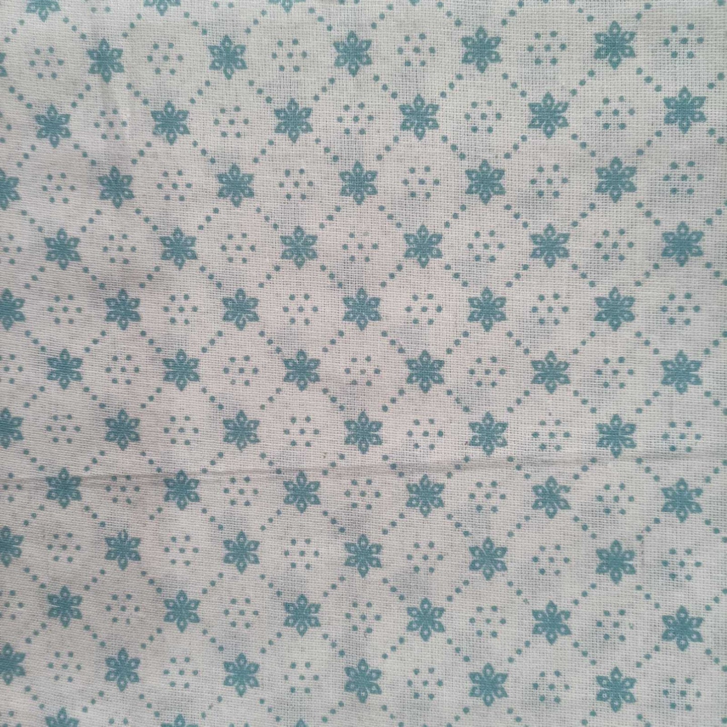 BLUE- JAIPUR COTTON - 3 PC SUIT SET - TOP,BOTTOM & DUPATTA