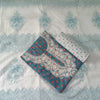BLUE- JAIPUR COTTON - 3 PC SUIT SET - TOP,BOTTOM & DUPATTA