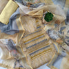 PASTEL YELLOW - TISSUE LINEN  HANDWORKED SUIT SET