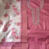 REDDISH PINK - TISSUE LINEN  HANDWORKED SUIT SET