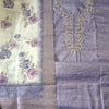 VIOLET - TISSUE LINEN  HANDWORKED SUIT SET